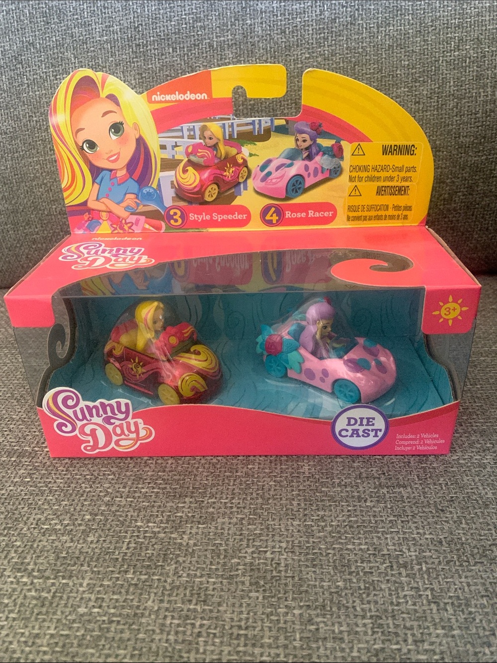 Nickelodeon Sunny Day Die-Cast Car Set Style Speeder and Rose Racer New no tags